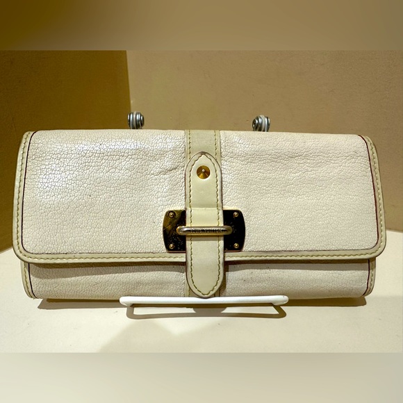 Louis Vuitton Suhali White Long Wallet - Picture 1 of 14